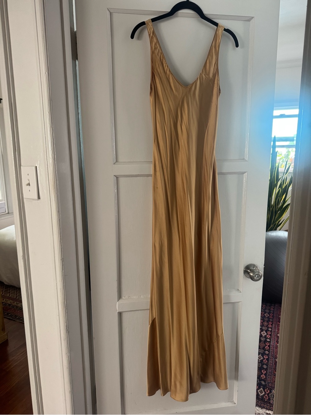 Nili Lotan Gold Slip Dress - Small